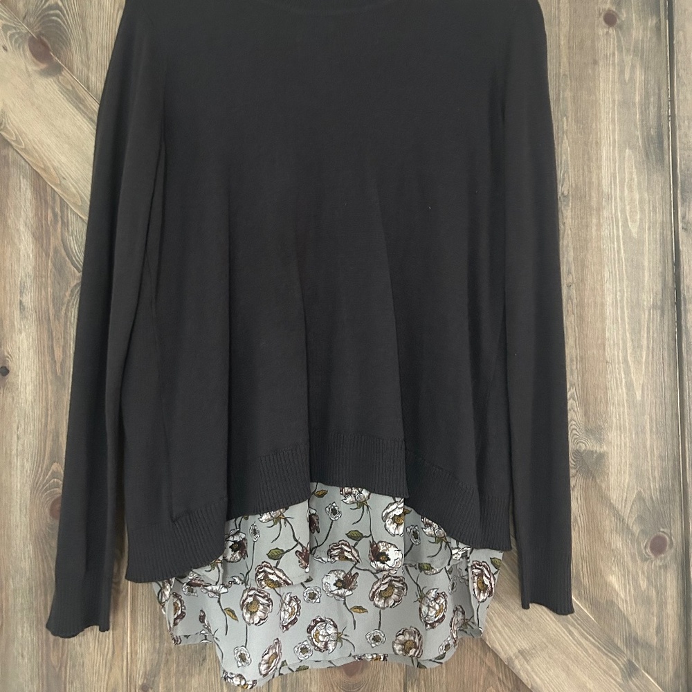 Lila Rose sweater with cute poppy trim